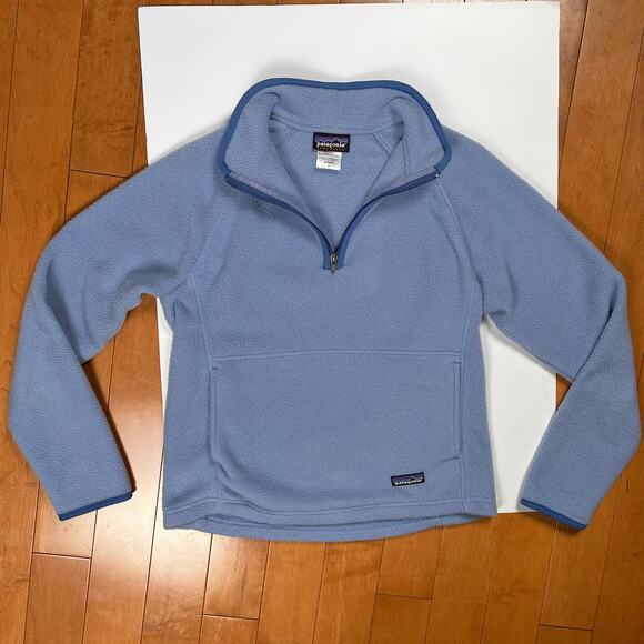 Patagonia Classic Womens Synchilla Marsupial 1/4 Zip Pullover Fleece Small Blue - Picture 6 of 16
